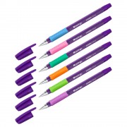 РУЧКА ШАР. BERLINGO "AVIATOR. ENVY" СИНЯЯ 0,7ММ С РЕЗИН.УПОРОМ,МАСЛ.ОСНОВА,АСС-Т