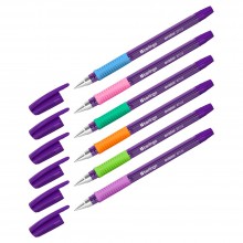 РУЧКА ШАР. BERLINGO "AVIATOR. ENVY" СИНЯЯ 0,7ММ С РЕЗИН.УПОРОМ,МАСЛ.ОСНОВА,АСС-Т