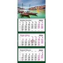 КАЛЕНДАРЬ НАСТЕННЫЙ 3-БЛОЧНЫЙ 2026 "ЕВРОПЕЙСКИЙ ОТДЫХ" +БЕГУНОК