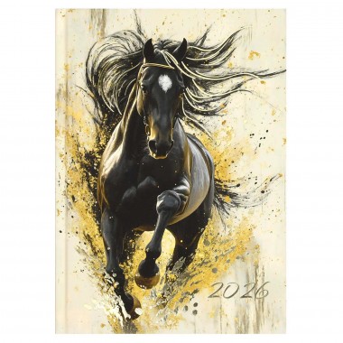 ЕЖЕДНЕВНИК 2026 А5 ЛАМИНИР.ФЕНИКС+ "ВОРОНОЙ КОНЬ"