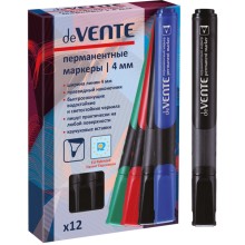 МАРКЕР ПЕРМАНЕНТНЫЙ "DEVENTE" ЧЕРН. КОНУС 4,0ММ