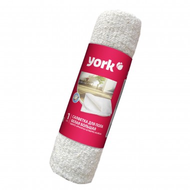 ТРЯПКА Д/МЫТЬЯ ПОЛОВ "YORK" 60х80 260Г/М (ХЛОПОК) БЕЛАЯ