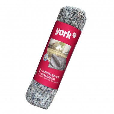 ТРЯПКА Д/МЫТЬЯ ПОЛОВ "YORK" 60х75 260Г/М (ХЛОПОК) СЕРАЯ