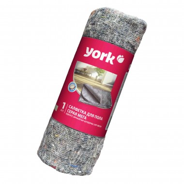 ТРЯПКА Д/МЫТЬЯ ПОЛОВ "YORK МЕГА" 75х100 260Г/М (ХЛОПОК) СЕРАЯ