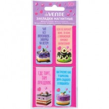 ЗАКЛАДКА Д/КНИГ МАГНИТНАЯ DEVENTE "SO SWEET" 4ШТ.