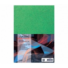 ОБЛОЖКИ ДЛЯ ПЕРЕПЛЁТА А4 КАРТОН ПОД КОЖУ ТЁМНО-ЗЕЛЁНЫЕ DEVENTE (100ШТ)