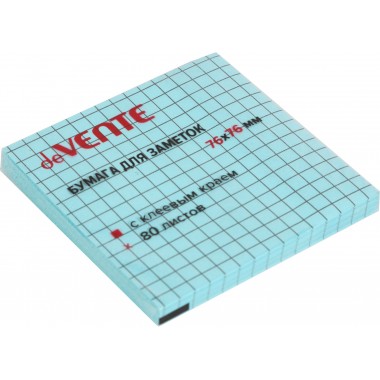 БУМАГА Д/ЗАМ.С ЛИПКИМ КРАЕМ DEVENTE 76х76 ГОЛ. В КЛЕТКУ 80Л.