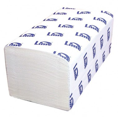 ПОЛОТЕНЦЕ БУМАЖНОЕ V, 2 СЛ., 23х24СМ, 200Л. "LIME" (20уп/кор)
