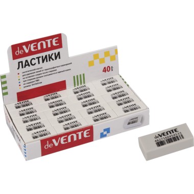 ЛАСТИК DEVENTE "BOX" 31х13х9ММ ПРЯМОУГОЛЬНЫЙ БЕЛЫЙ