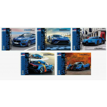 АЛЬБОМ Д/РИС. А4 32Л.СПИРАЛЬ "BLUESUPERCAR" ("HATBER") ПЕРФОРАЦ.,ТВ.ПОДЛ.,АСС-Т