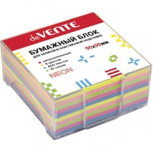 БОКС С ЦВЕТНОЙ БУМАГОЙ 90х90ММ DEVENTE ПРОЗРАЧНЫЙ