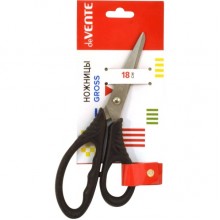 НОЖНИЦЫ КАНЦ. DEVENTE "GROSS" 180ММ ПЛ.РУЧКИ ЧЁРНЫЕ