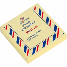 БУМАГА Д/ЗАМ.С ЛИПКИМ КРАЕМ ATTOMEX 51х51 ЖЁЛТ. 100Л. БУМАГА Д/ЗАМ.С ЛИПКИМ КРАЕМ ATTOMEX 51х51 ЖЁЛТ. 100Л.