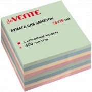 БУМАГА Д/ЗАМ.С ЛИПКИМ КРАЕМ DEVENTE 76х76 ПАСТЕЛЬ 4ЦВ. 400Л.