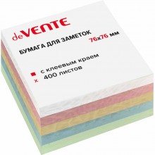 БУМАГА Д/ЗАМ.С ЛИПКИМ КРАЕМ DEVENTE 76х76 ПАСТЕЛЬ 5ЦВ.400Л.