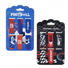 ЗАКЛАДКА Д/КНИГ МАГНИТНАЯ "РЭЙСИНГ ТИМ/ФУТБОЛ" 6ШТ. АСС-Т