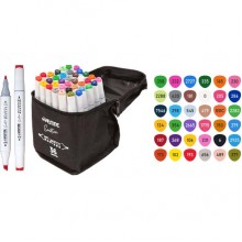 НАБОР МАРКЕРОВ ДЛЯ СКЕТЧИНГА DEVENTE "EMOTION ART" 36ЦВ. КОНУС/РЕЗЕЦ 1,0ММ/6,0ММ