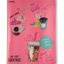 ПАПКА ПЛАСТ. С 2-Я КОЛЬЦАМИ 3СМ "DEVENTE" "UNICORN COCKTAIL" ПАСТЕЛ.РОЗОВЫЙ