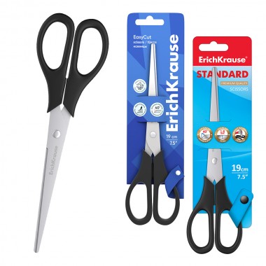 НОЖНИЦЫ КАНЦ. "ERICH KRAUSE STANDARD" 190ММ С ПЛ. РУЧ.