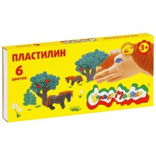 ПЛАСТИЛИН "КАЛЯКА-МАЛЯКА" ("ФАРМ") 6 ЦВ. 90Г. СТЕК