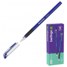 РУЧКА ШАР. BERLINGO XFINE" СИНЯЯ 0,3ММ,РЕЗИН.ДЕРЖ.