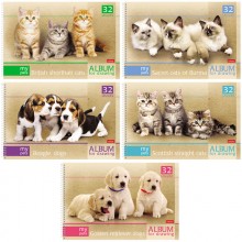 АЛЬБОМ Д/РИС. А4 32Л.СПИРАЛЬ "ЗВЕРЬЕ МОЕ" ("HATBER") ПЕРФОРАЦ. АСС-Т