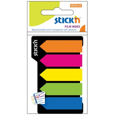 ЗАКЛАДКИ ЛИПКИЕ "HOPAX" СТРЕЛКИ ПРОЗ.НЕОН 5 ЦВ. ПО 25Л.