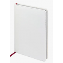 ЕЖЕДНЕВНИК НЕДАТИР. А5 BRUNO VISCONTI "SIDNEY NEBRASKA" БЕЛЫЙ С СЕРЕБРЯНЫМ СРЕЗОМ,КОЖ.ЗАМ.