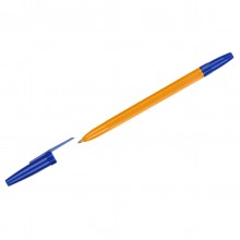 РУЧКА ШАР. "СТАММ" "ОПТИМА" СИН. 1,0 ММ ОРАНЖЕВЫЙ КОРПУС