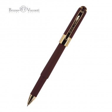 РУЧКА ШАР. "BRUNO VISCONTI "MONACO" 0,5ММ СИНЯЯ КОРИЧНЕВЫЙ КОРП.