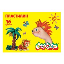 ПЛАСТИЛИН "КАЛЯКА-МАЛЯКА" ("ФАРМ") 16 ЦВ. 240Г. СО СТЕКОМ