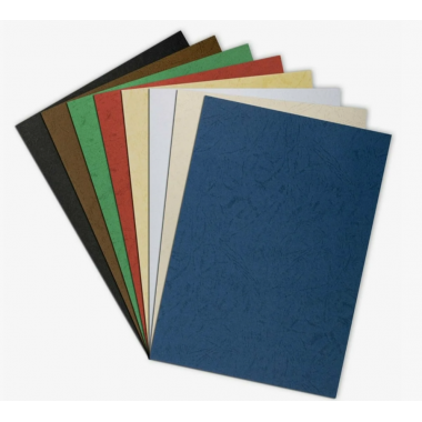 ОБЛОЖКИ ДЛЯ ПЕРЕПЛЁТА  А4 КАРТОН КОЖА ЧЕРНЫЕ (100 ШТ.)