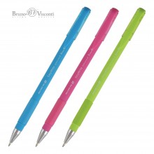 РУЧКА ШАР. "BRUNO VISCONTI" "EASYWRITE SPECIAL" СИН. 0,5 ММ МАСЛ.ОСНОВА КОРПУС АСС-Т С РЕЗИН. УПОРОМ