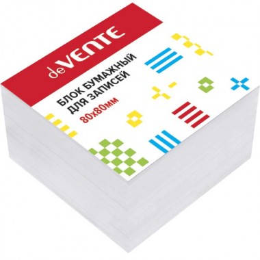 БУМАГА ДЛЯ ЗАМЕТОК БЕЛАЯ 80х80х50ММ DEVENTE