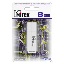 ФЛЭШ-НАКОПИТЕЛЬ USB2.0 8 ГБ "MIREX" "LINE WHITE"