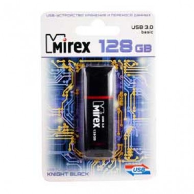ФЛЭШ-НАКОПИТЕЛЬ USB3.0 128 ГБ "MIREX" "KNIGHT BLACK"