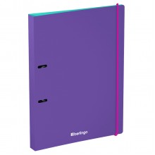 ПАПКА ПЛАСТ. С 2-Я КОЛЬЦАМИ 2,4СМ 600МКМ BERLINGO "RAZE" ФИОЛЕТОВАЯ ВНУТР.КАРМАН