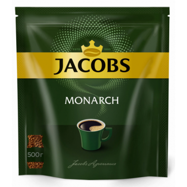 КОФЕ JACOBS MONARCH 500Г ПАКЕТ