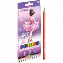 КАРАНДАШИ ЦВЕТНЫЕ DEVENTE "BALLET ACADEMY" 12ЦВ. ШЕСТИГРАН.