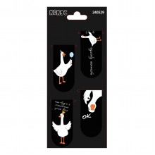 ЗАКЛАДКА Д/КНИГ МАГНИТНАЯ "ГУСЬ ОБНИМУСЬ" 4ШТ.