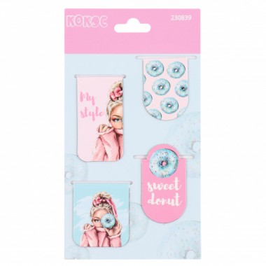 ЗАКЛАДКА Д/КНИГ МАГНИТНАЯ КОКОС "DONUT GIRL" 4ШТ.