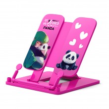 ПОДСТАВКА ДЛЯ КНИГ ERICH KRAUSE "PANDA HUGS" РОЗОВАЯ ПЛАСТИК