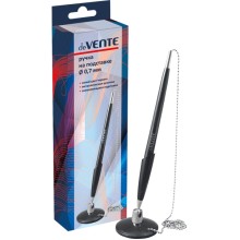 РУЧКА ШАР. НАСТОЛЬНАЯ НА ПОДСТАВКЕ, ЦЕПОЧКА КОРП.ЧЕРНЫЙ "DEVENTE" 0,7ММ СИНЯЯ