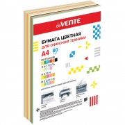 БУМАГА ОФИСНАЯ ЦВЕТНАЯ А4 DEVENTE "MIX" 200Л. 80Г ИНТЕНСИВ+ПАСТЕЛЬ+НЕОН+МЕДИУМ 20ЦВ.