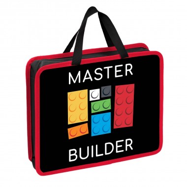 ПАПКА-ПОРТФЕЛЬ ПЛАСТ. А4+ КОКОС "MASTER BUILDER" 26х33х10СМ НА МОЛНИИ С РУЧКАМИ