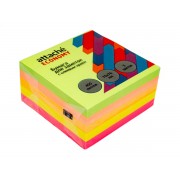 БУМАГА Д/ЗАМ.С ЛИПКИМ КРАЕМ 76х76 НЕОН 5ЦВ. 400Л.