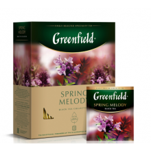 ЧАЙ GREENFIELD "Spring Melody" ЧЁРНЫЙ 100 ПАК.
