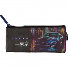 ПЕНАЛ-КОСМЕТИЧКА НА МОЛНИИ DEVENTE "LABEL. TOKYO DRIFT" 215х90х10ММ КОЖ.ЗАМ.