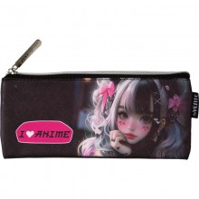 ПЕНАЛ-КОСМЕТИЧКА НА МОЛНИИ DEVENTE "I LOVE ANIME" 215х90х10ММ КОЖ.ЗАМ.