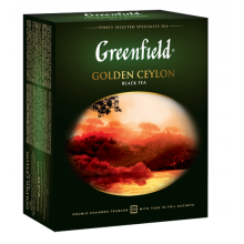 ЧАЙ GREENFIELD "GOLDEN CEYLON" ЧЕРНЫЙ 100 ПАК.